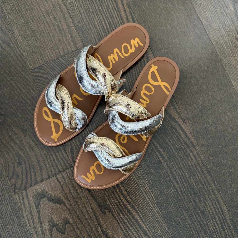 Silver and gold Sam Edelman flats.